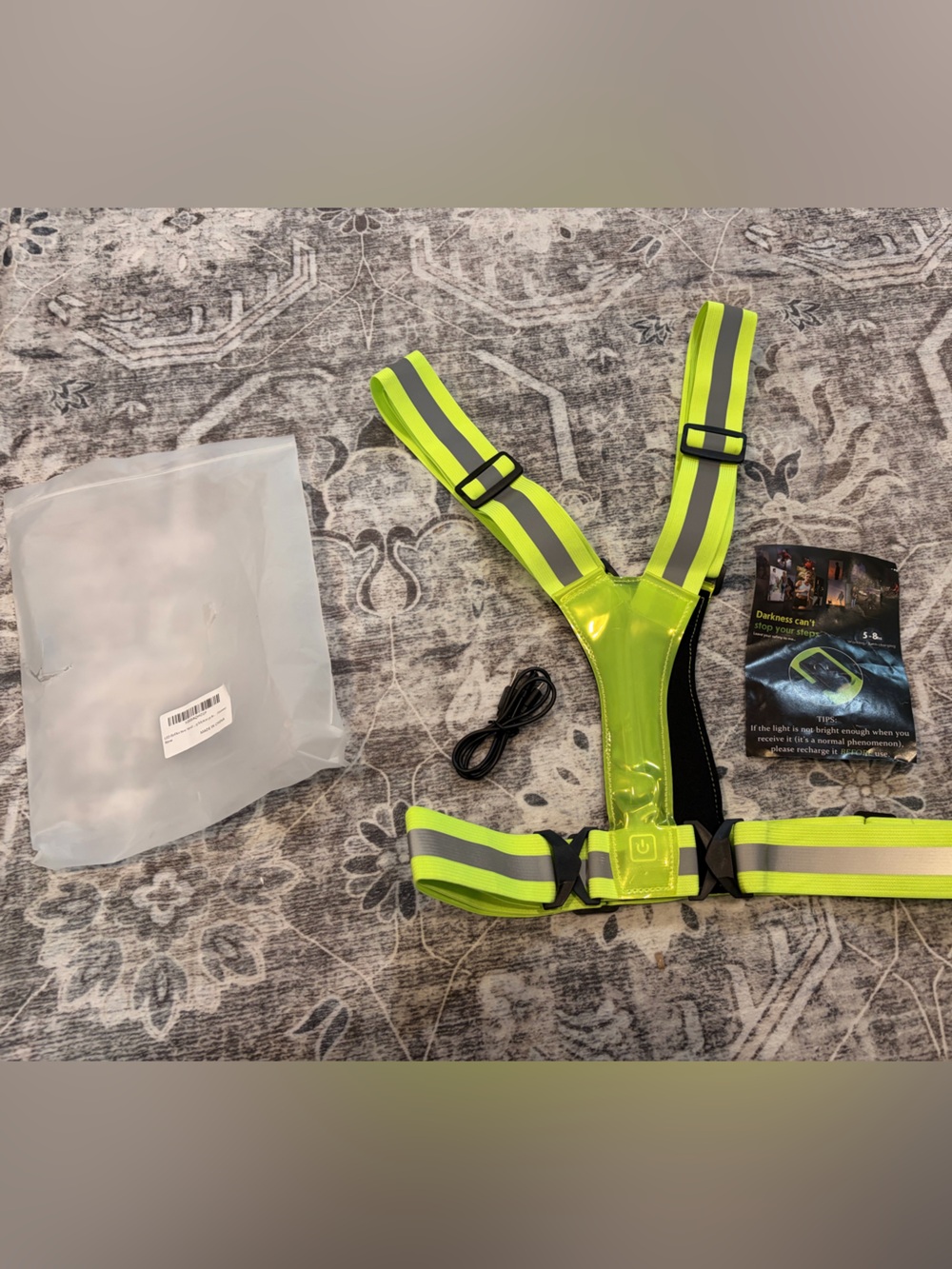 Amazon Neon Yellow Reflective LED Safety Vest for Men